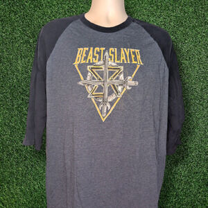 WWE Seth Rollins "BEAST SLAYER" WrestleMania 35 Baseball Tee - 2XL